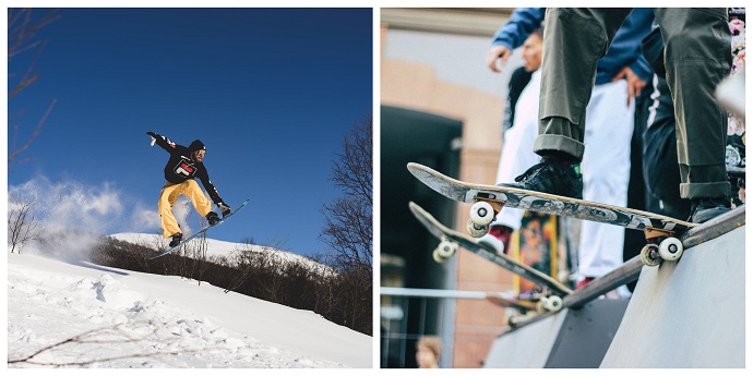 skateboard and snowboard gear