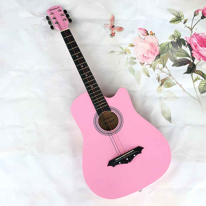 pink childrens guitar