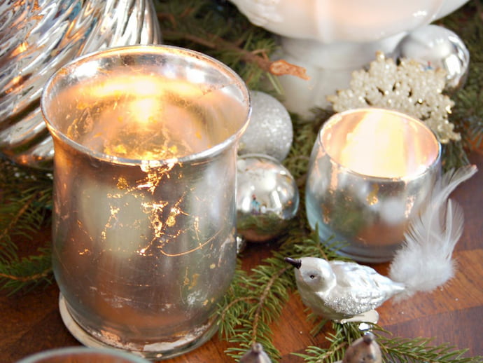 Silver-Mercury-Glass-Candle-Holder