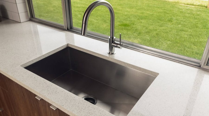 grey kitchen sink