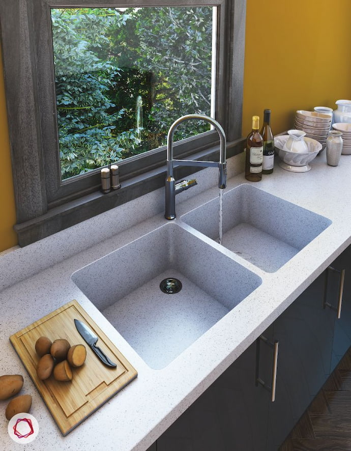 double kitchen sink